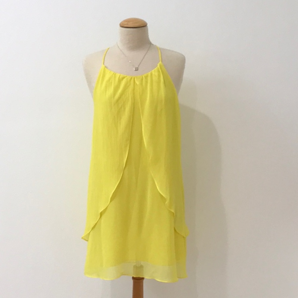 Double Zero Bright Yellow Halter Dress